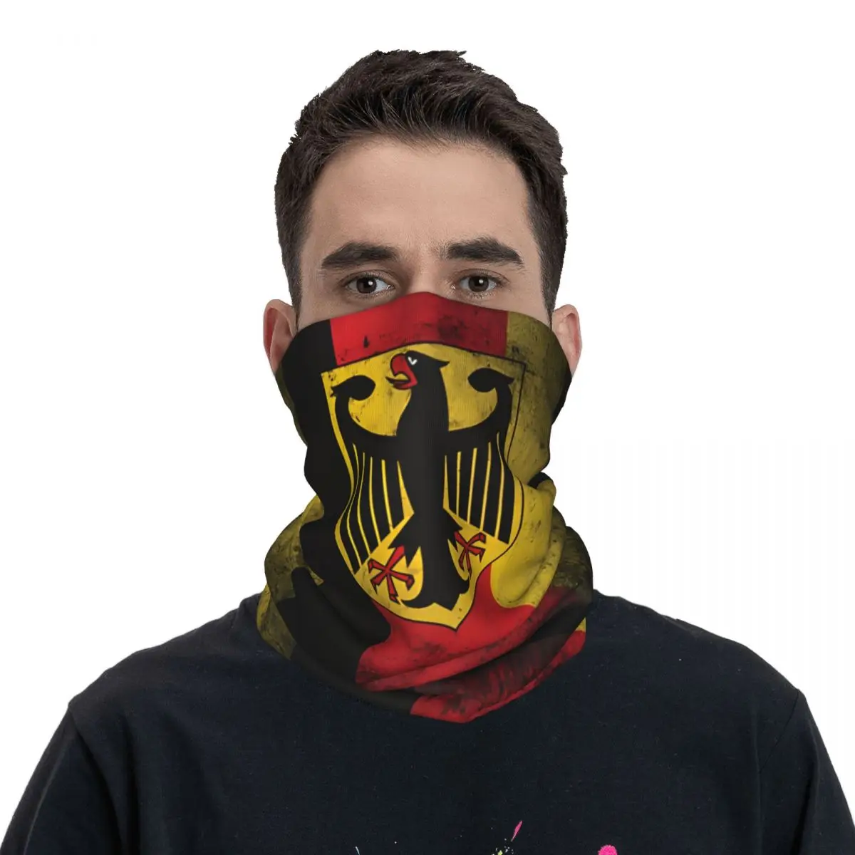 Motocross Bandana Neck Cover Printed Germany Wrap Scarf Cycling Scarf Hiking Unisex Adult Breathable