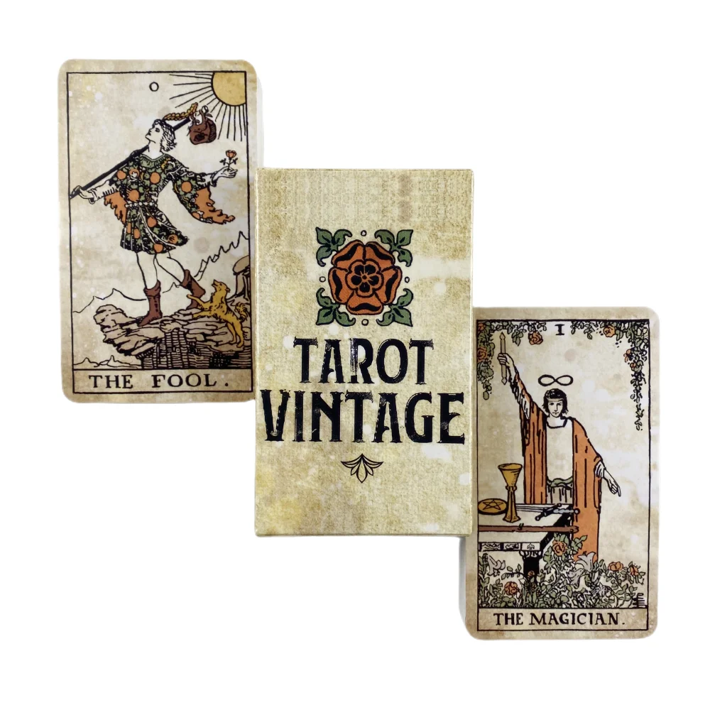 Tarot Vintage Cards Fate English Visions Divination Family Playing Party Paper Game Oracle Edition blessed be oracle decks divination cards game for family party game