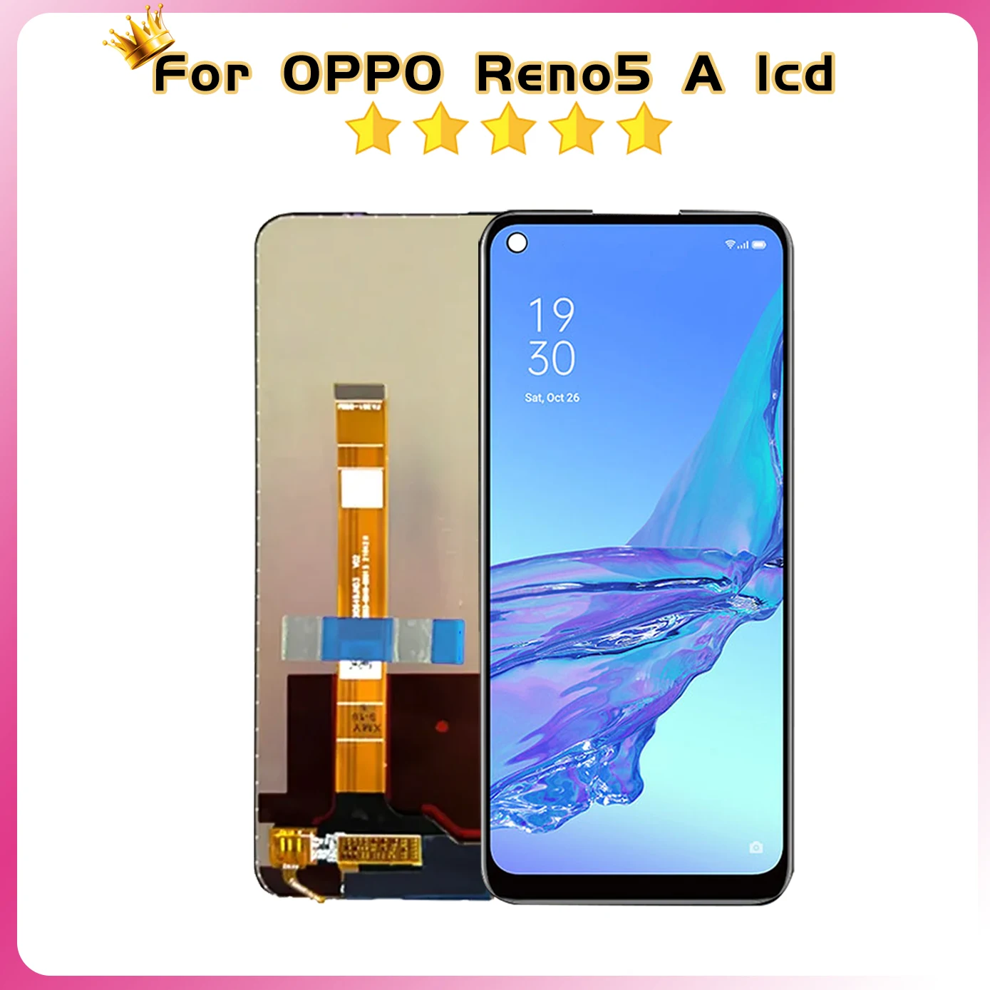 Tested LCD 6.5" for Oppo Reno5 A 5G CPH2199 A101OP Display Touch Screen Assembly