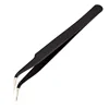 1PC Stainless Steel Curved Eyebrow False Eyelash Tweezers Nail Art Extension Makeup Tool Tweezers And Rhinestones picker Wax Pen 1