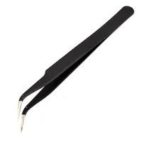 1PC Stainless Steel Curved Eyebrow False Eyelash Tweezers Nail Art Extension Makeup Tool Tweezers And Rhinestones picker Wax Pen 1