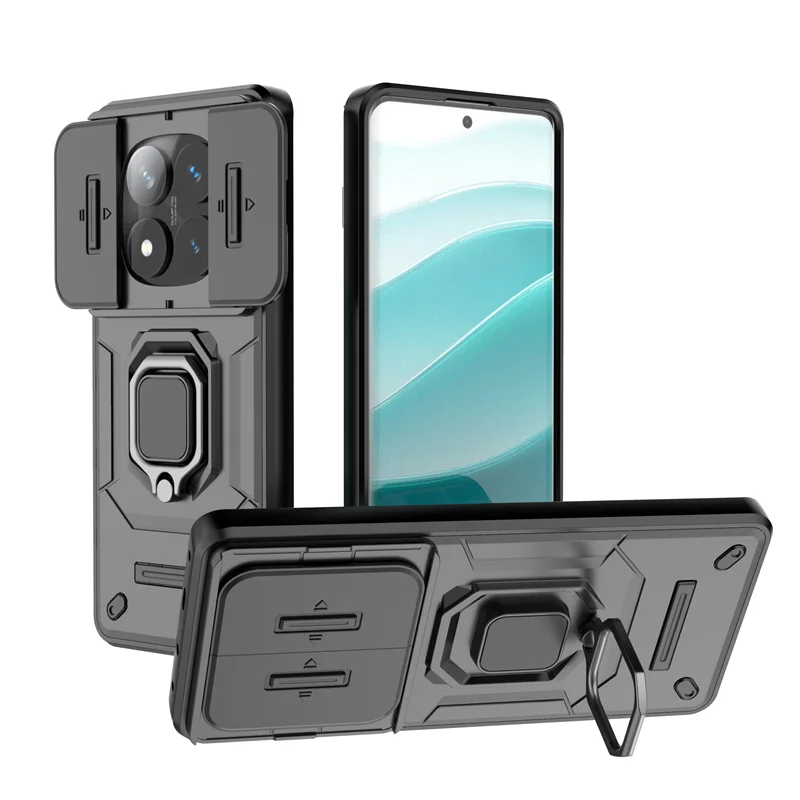 Armor  with Car Magnetic Ring and Lens Protection Cover