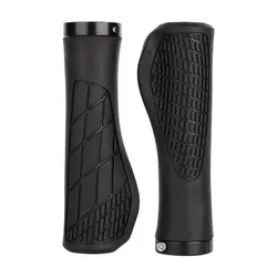 Ergonomic Anti - Slip Shockproof Bicycle Handlebar Grips (Black)