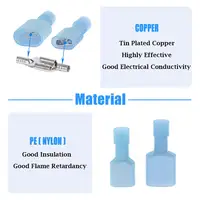 100pair/200pcs 16-14 Gauge Spade Disconnect Wire Connectors Fully Insulated Male Female Nylon Quick Crimp Terminals Wiring Spade - Image 2