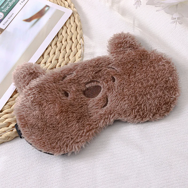 Plush Cartoon Unicorn Sleep Mask - Soft and Fun Animal Eyeshade for Travel and Relaxation
