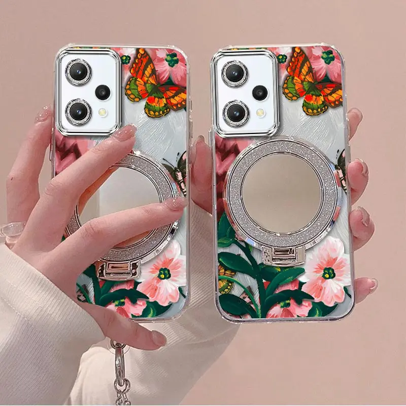 Vivid Flowers Bracelet Holder Phone Case Cover