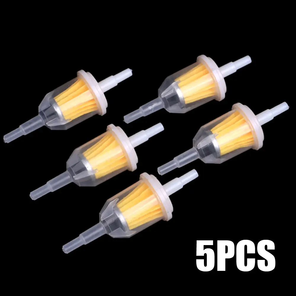 

5pcs Car Wear Accessories Gas Fuel Filter 6mm-8mm 1/4" Small Engine Filter Cup Multifunctional Auto Motorcycle Oil Filt Filter