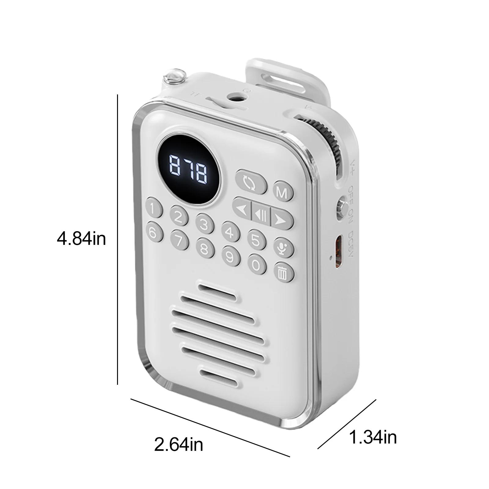 400mAh 충전식 배터리가 장착된 휴대용 라디오 캠핑 조깅 걷기용 개인용 휴대용 미니 라디오 멀티 모드 재생