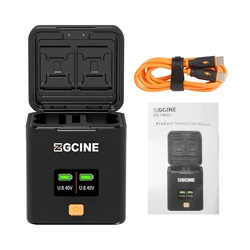 Dual - Slot Battery Charging Case with Card Slots and OLED Screen, PD Fast Charge (Black)