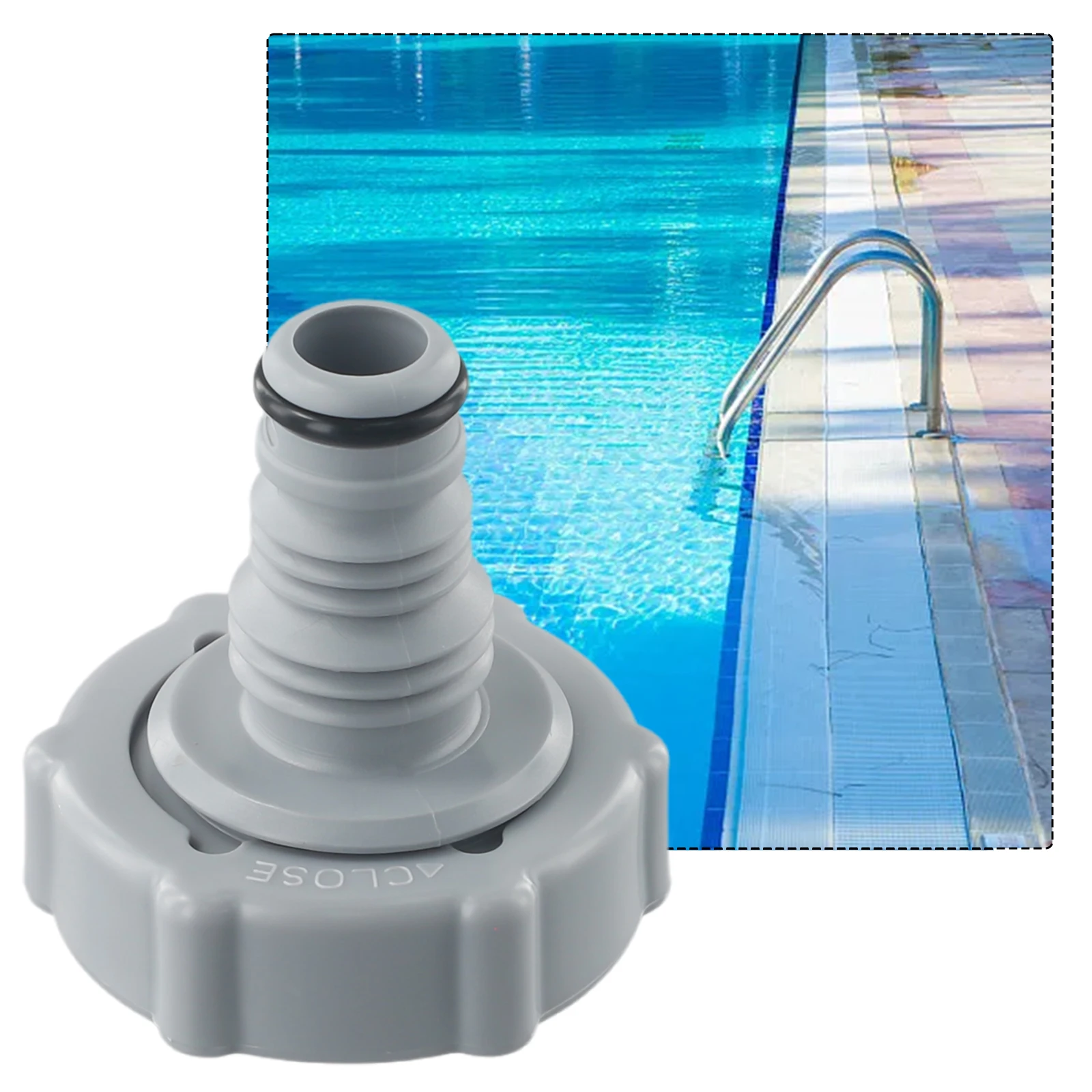 1 Stück P6H1419 Ablassventil zum Ablassen von Pool-Schlauchadaptern, Ersatz, Ablassventil, Schwimmbad-Zubehör – Detail 7