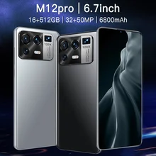 

Global Version Smartphone M12 Pro 6.7Inch MTK6889 Android11 Deca Core 50MP 6800mah Undefined Mobile Phones 5G Celulares
