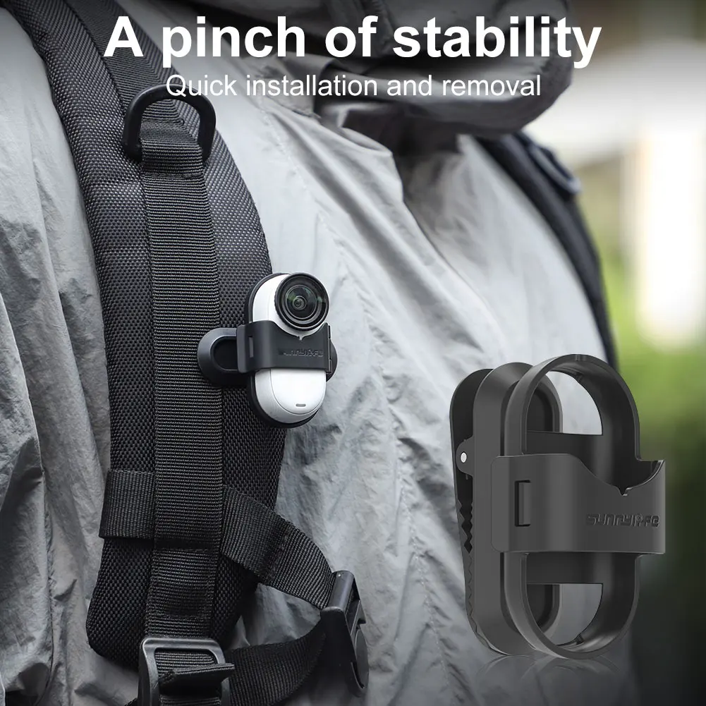 20/1PCS 360° Rotatable Backpack Clip Holder For Insta360 GO 3/3S Camera Mount Clamp Quick Release Hat Clips Cameras Accessories