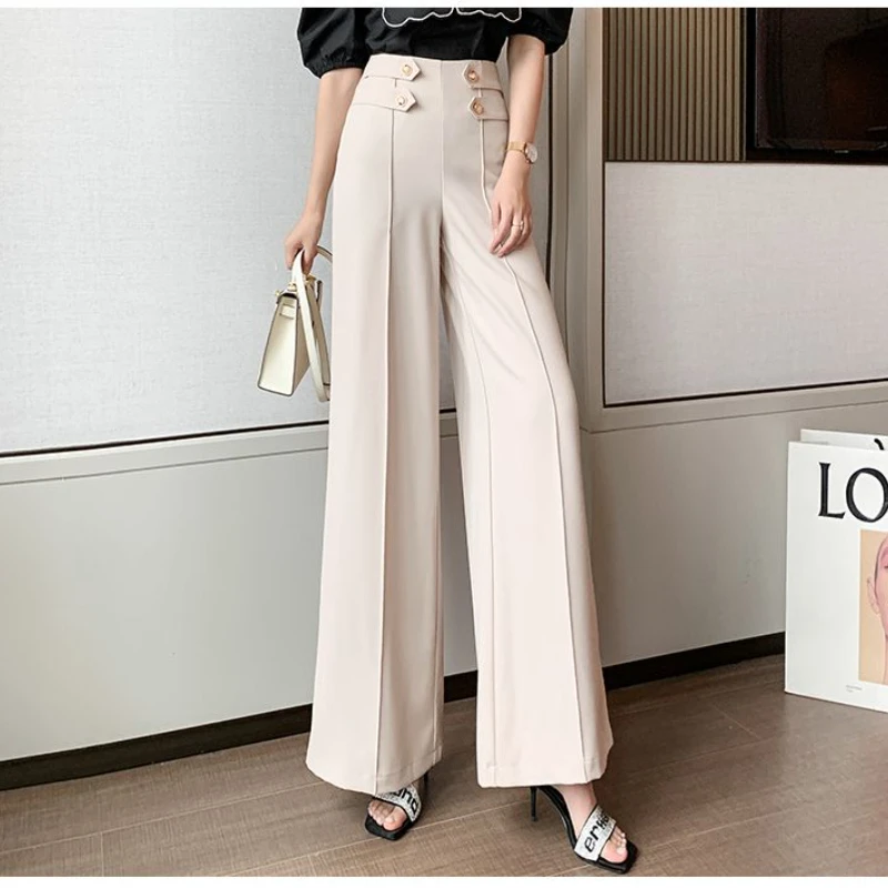 Loose Slim Fitwide Leg Female Spring Summer Joggers Women Y2k Pants Korean Version Mopping High Waist Look Thin Wild Straight