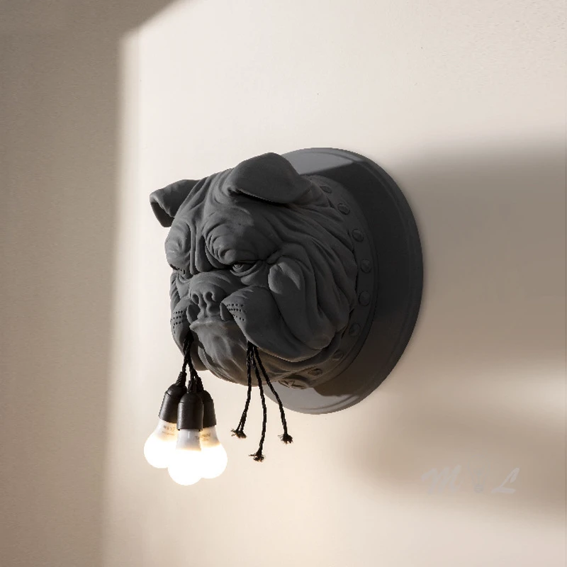 Resin Dog Head Wall Light Fixtures | Bathroom Sconce Wall Lights - Nordic Wall  Lamp - Aliexpress