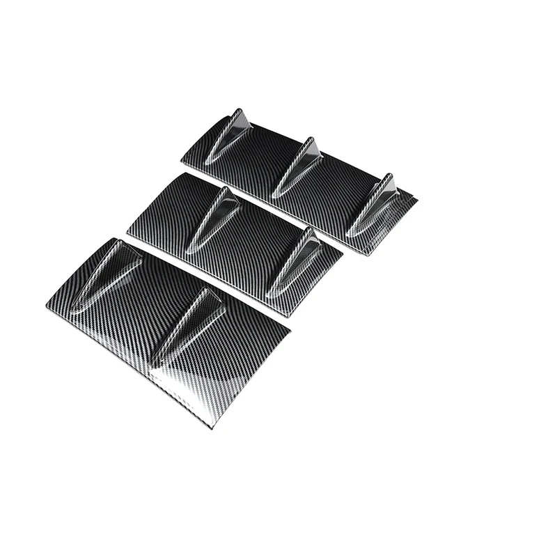Universal Auto Hecks toß stange Lippe 7-Fin Diffusor dreiteilige Auto Hecks toß stange Lippen Body Kit für BMW E60 E46 E90 F10 für Audi A4 B8 – Detail 5