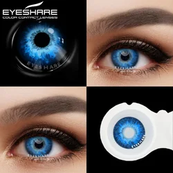 EYESHARE Halloween Black & White Cosplay Contact Lenses - Mesh Blind Effect (GOLDEN EYE - BLUE)