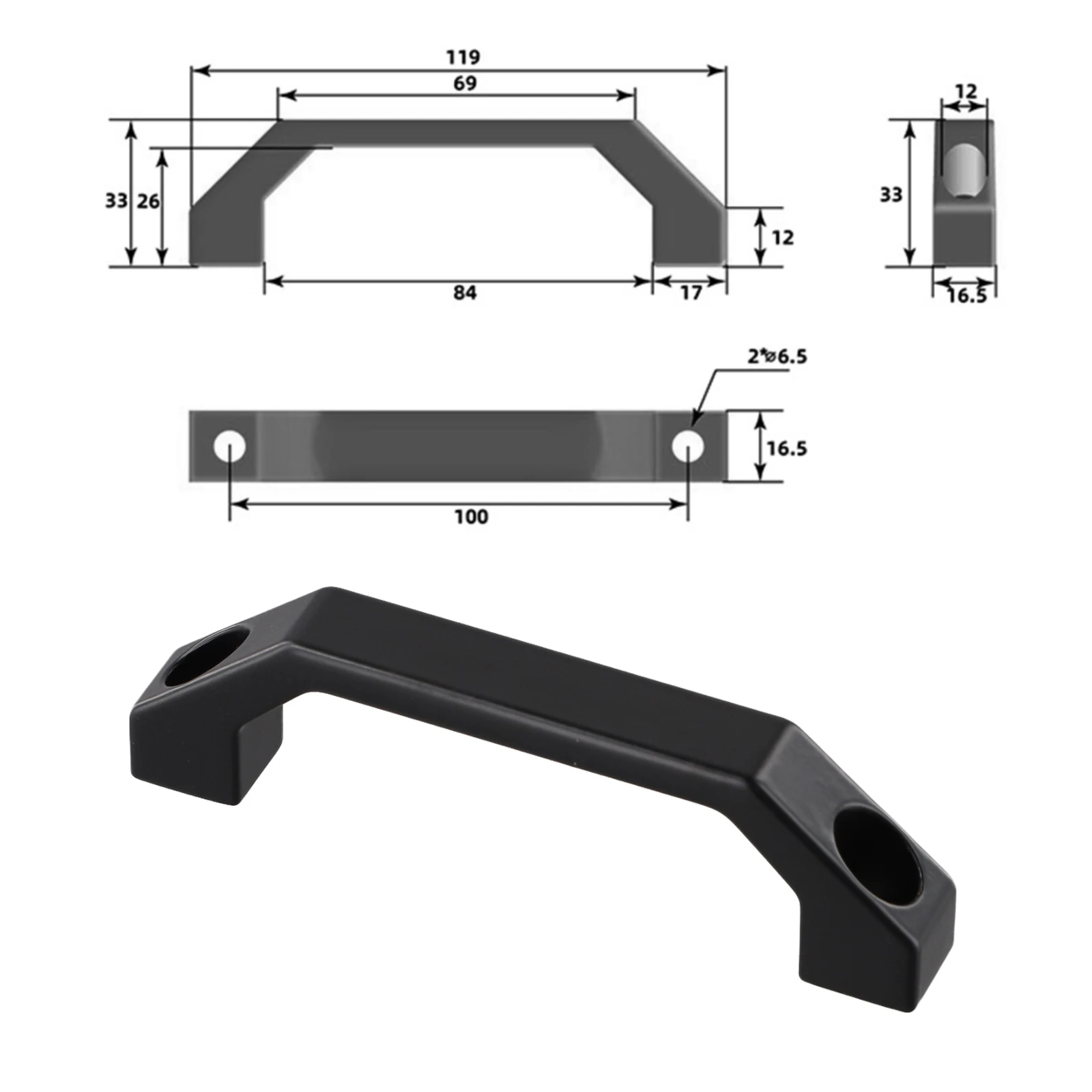 100-130mm Aluminum Alloy U-Shaped Cabinet Door Handle Luggage Furniture Wardrobe For Window Furniture Hardware Fittings door handles cabinet handles