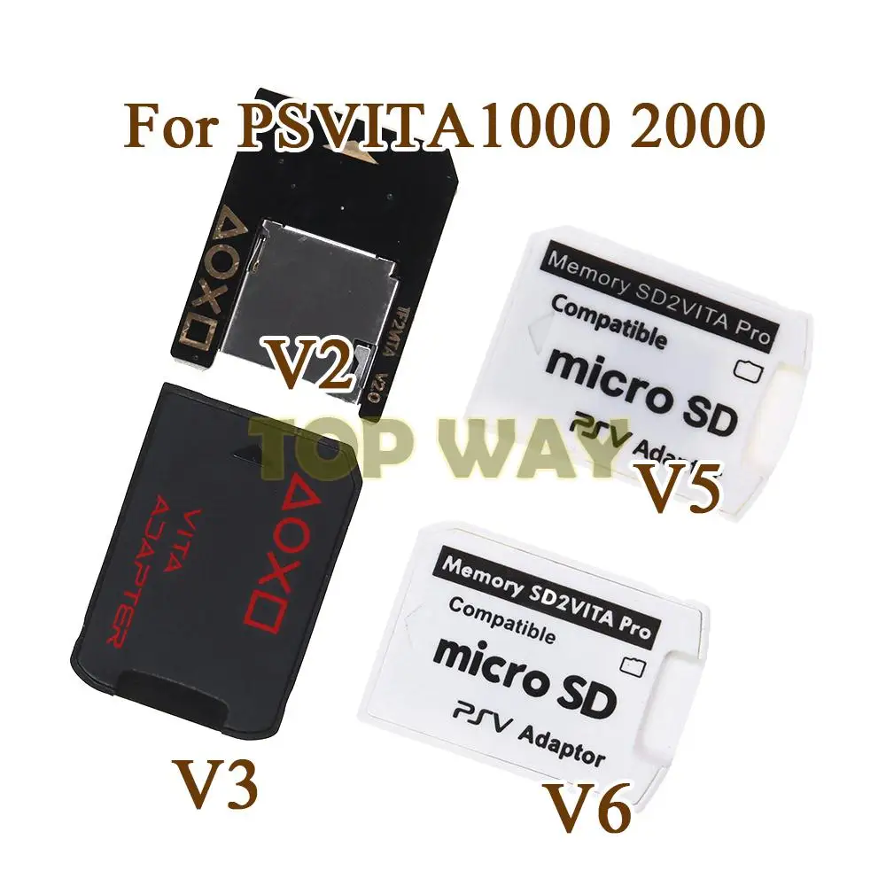 1Pc Versione Sd2Vita Per Ps Vita 1000 Memory Tf Card Per Psvita Psv 1000/2000 Adattatore Per Scheda Di Gioco V2.0 V3.0 V5.0 V6 Sd Micro