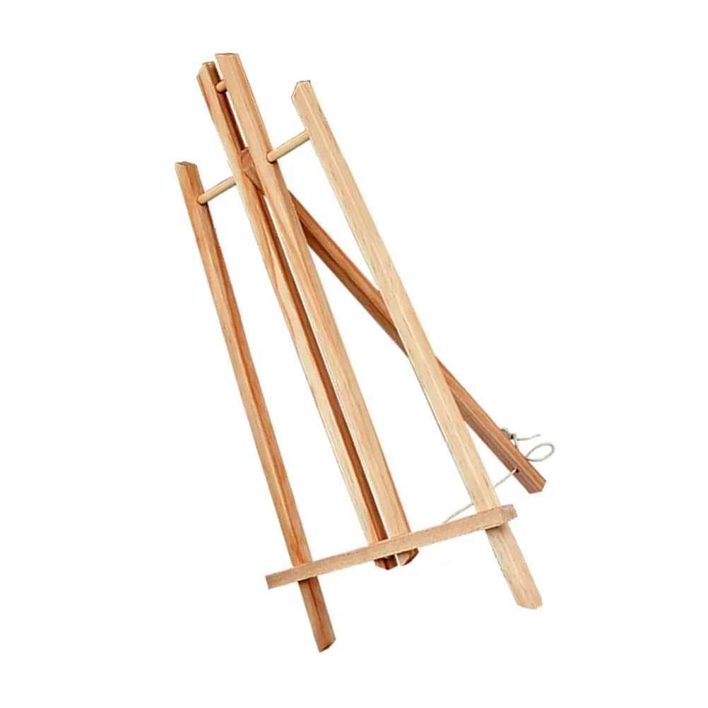 

Wooden Folding Display Shelves Painting Trapezoid Bracket Tabletop Display Drawing Board Stand Sketch Mini Photo Frame Shelves