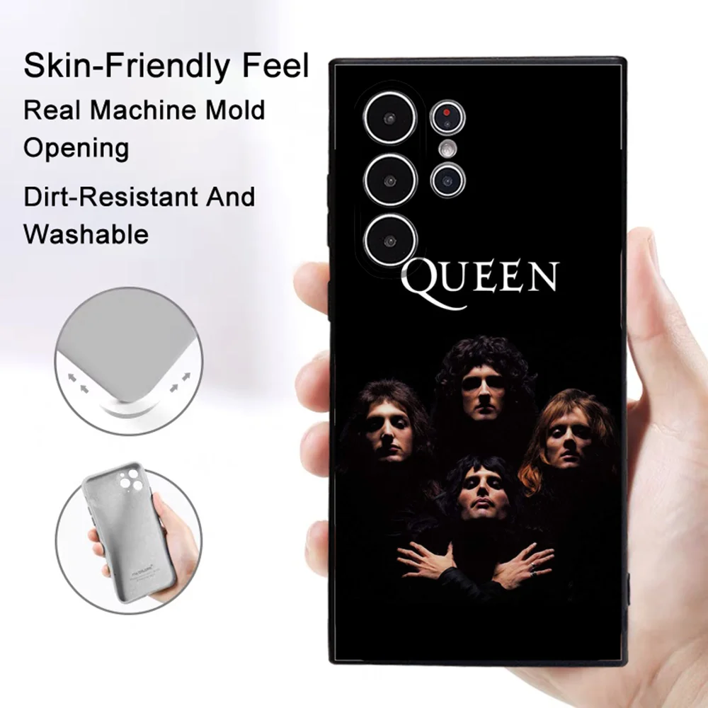 Queen F-Freddie Frosted Non-Slip Full Cover Soft Phone Case