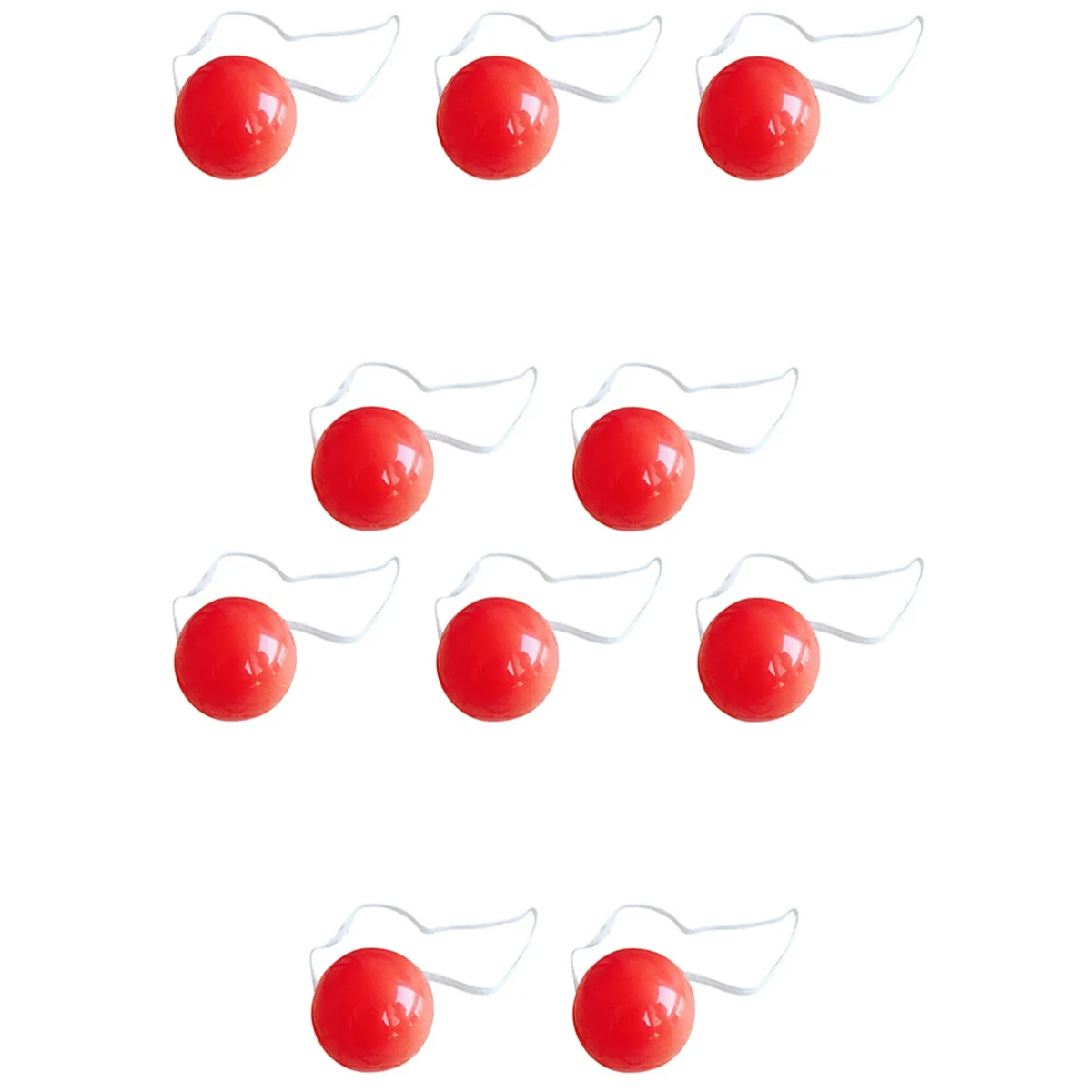 

10 Pcs Clown Nose Costume Prop Red Noses Cosplay Halloween Party Supplies Plastic LED Glowing Accessories Child