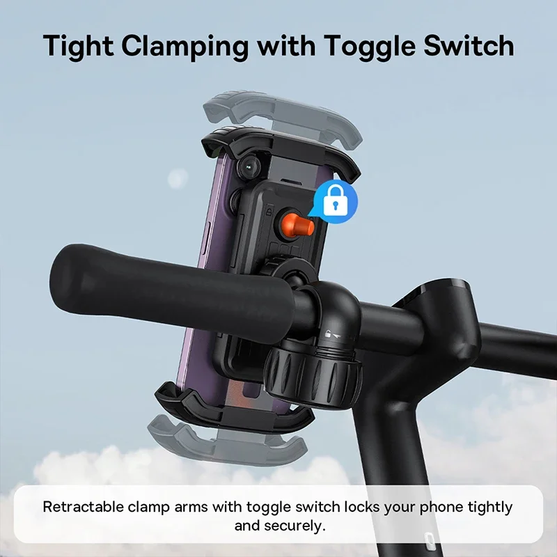 Baseus Universal Bike Phone Holder Handlebar Stand Motorcycle Bicycle Phone Mount Bracket For iPhone 15 14 Pro Max Xiaomi Huawei