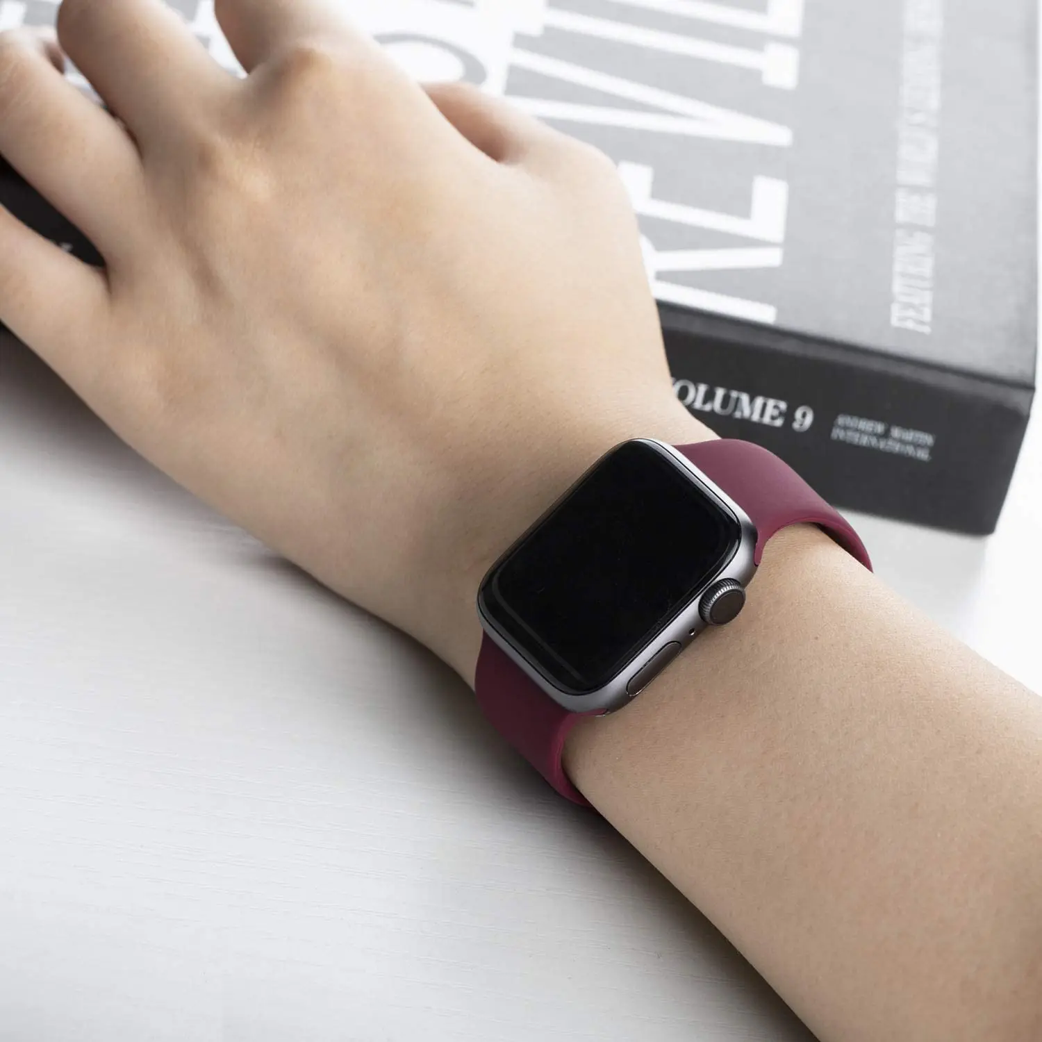 Фото Ремешок силиконовый для Apple Watch, спортивный браслет для iWatch series 8 9 7 ultra 2 3 4 5 se 6, 45 мм 41 мм 44 мм 40 мм 49 мм 42 мм №4