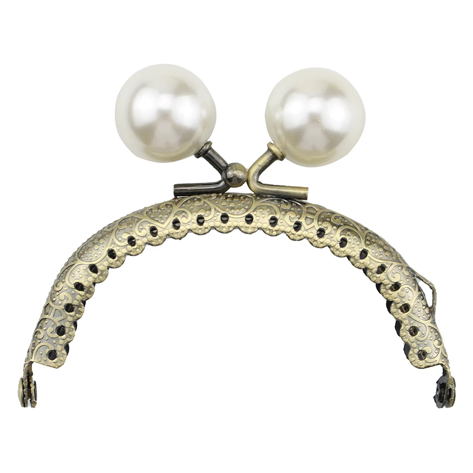 Elegant Pearl Clutch Kiss Clasp for DIY Handbags