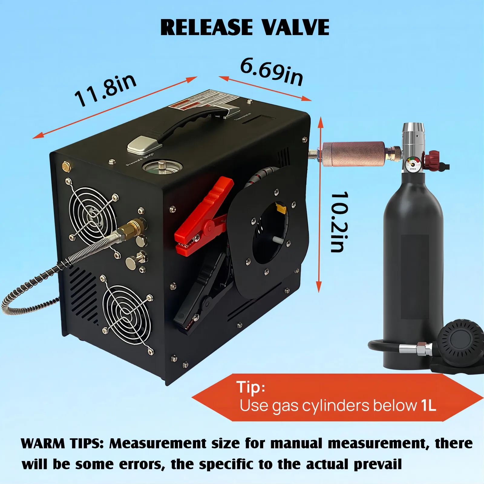 4500PSI PCP Air Compressor Built-in Adapter Auto-Stop Feature for Stable Performance