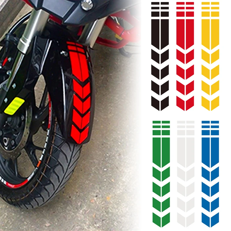 

Motorcycle Arrow Stripe Stickers Fender Paste Universal Waterproof Oilproof Reflective Motorbike Tape Decal Moto Accessories