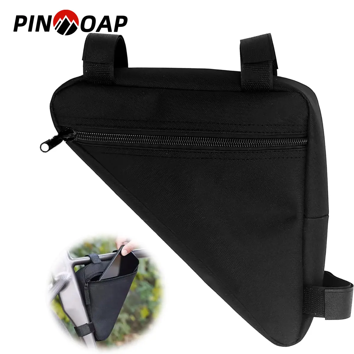 Bicycle Triangle Bag Nylon Waterproof Triangle Bag Bicycle Tube Bag Handbag Suitable For Storing Items On Road Mountain Bikes