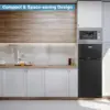 Compact Refrigerator 3.4 Cu. Ft. Classic Fridge with Adjustable Removable Glass Shelves Mechanical Control Recessed Handle 3