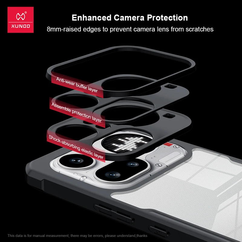 Enhanced Shockproof Transparent Case with Airbag Cushioning and Camera Protection