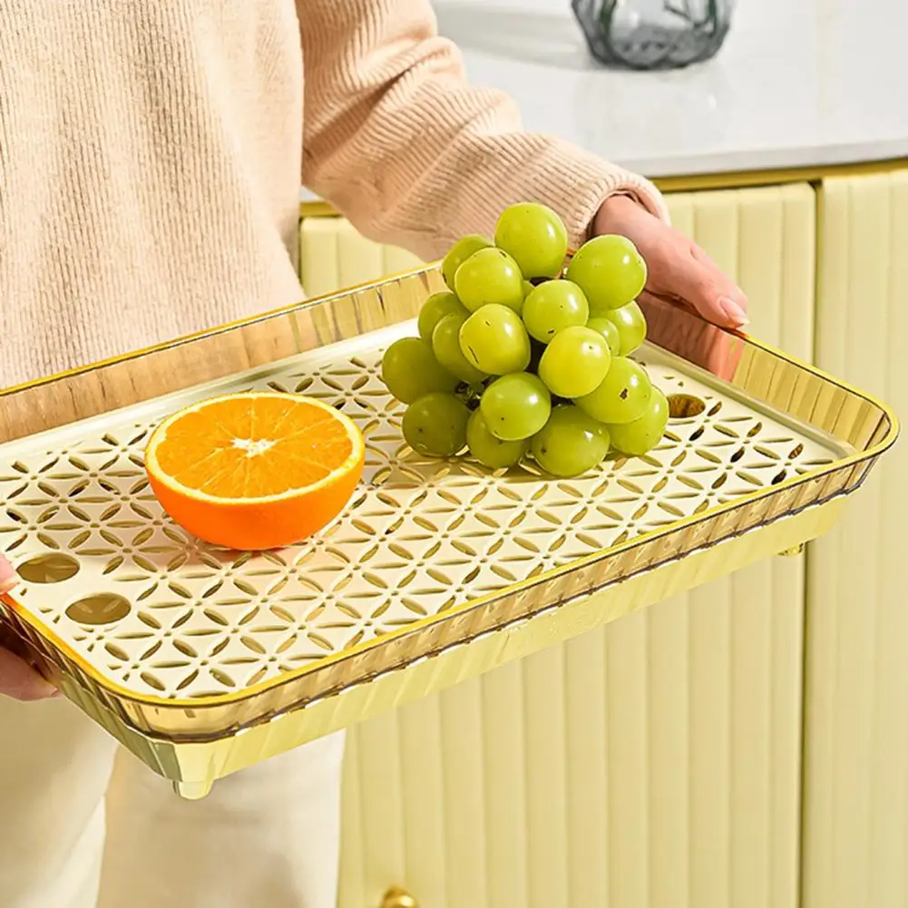 

Стойкий поднос для чайного набора, поднос для пищевых продуктов, поднос для чая для домашних животных, двухслойная чашка для хранения, быстрая сушка