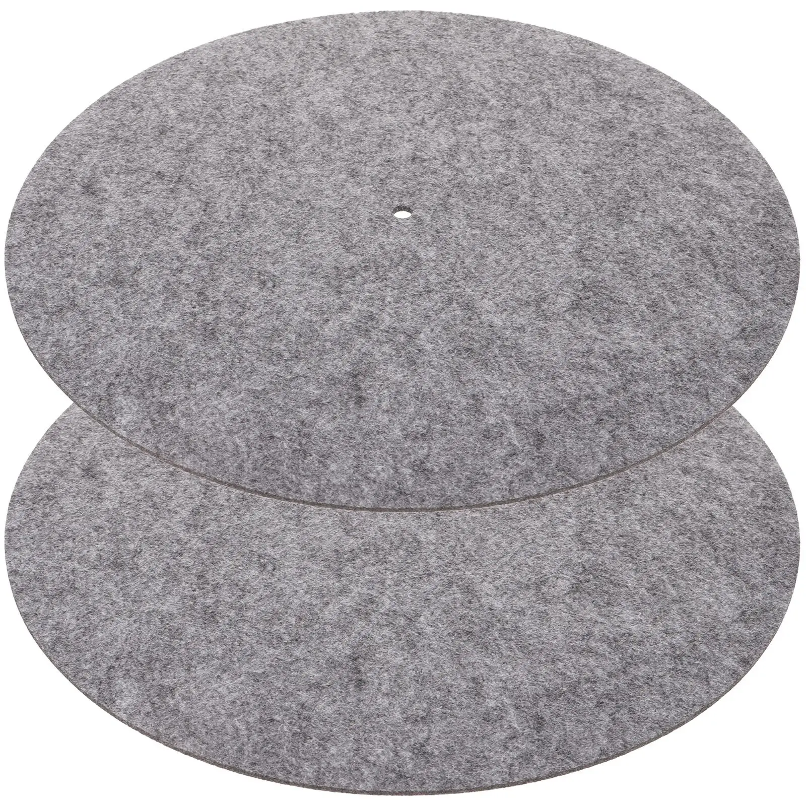 2 Pcs Turntable Record Mat Protective Recorder Accessories Grey Slipmat Platter Vinyl Felt