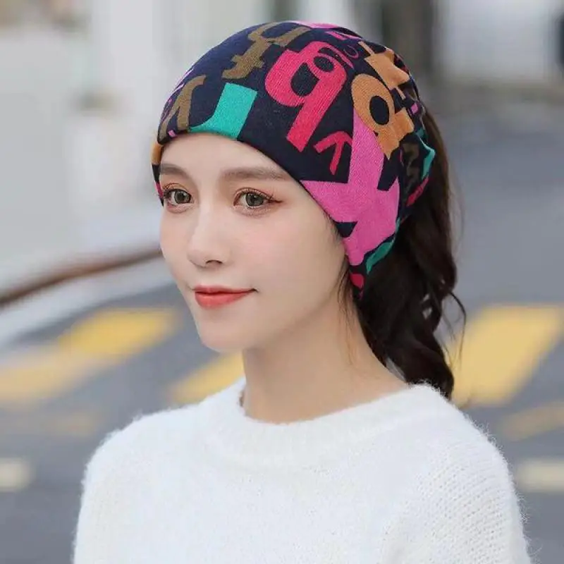 Turban-Mütze, Beanie für Damen und Herren, Unisex, gestrickt, kältebeständig, hält warm, winddicht, Baggy-Mütze, Frühling, Herbst, Winter, lässig, Outdoor – Detail 8