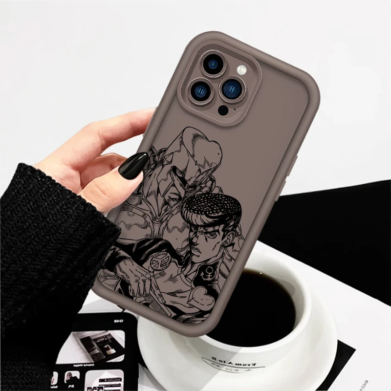 J JoJo Bizarre Adventure Cool Eye Ladder para Apple iPhone 15 14 13 12 11 XS XR X Pro Max Plus, funda de teléfono de TPU