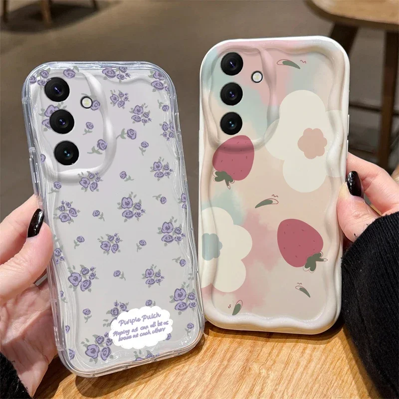 Wavy Edge Flower Fruit Design Phone Case Cover