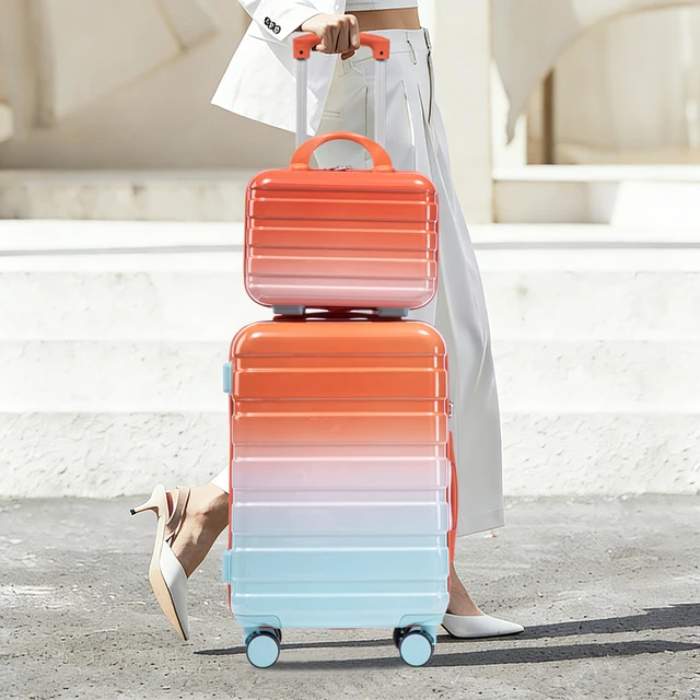 Ensemble de bagages PC rouge 14"/20" 2 pièces avec serrure à combinaison 1