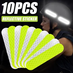 10-50pcs Motorcycle Helmet Safety Reflector Tape Night Safety Driving Warning Sticker General Car Motorcycle Decorative Stickers