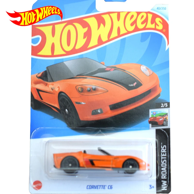 2024B Original Hot Wheels Car Corvette C6 Giocattoli Per Bambini Per Ragazzi 1/64 Diecast Alloy Voiture Hw Roadsters Juguetes Regalo Di Compleanno