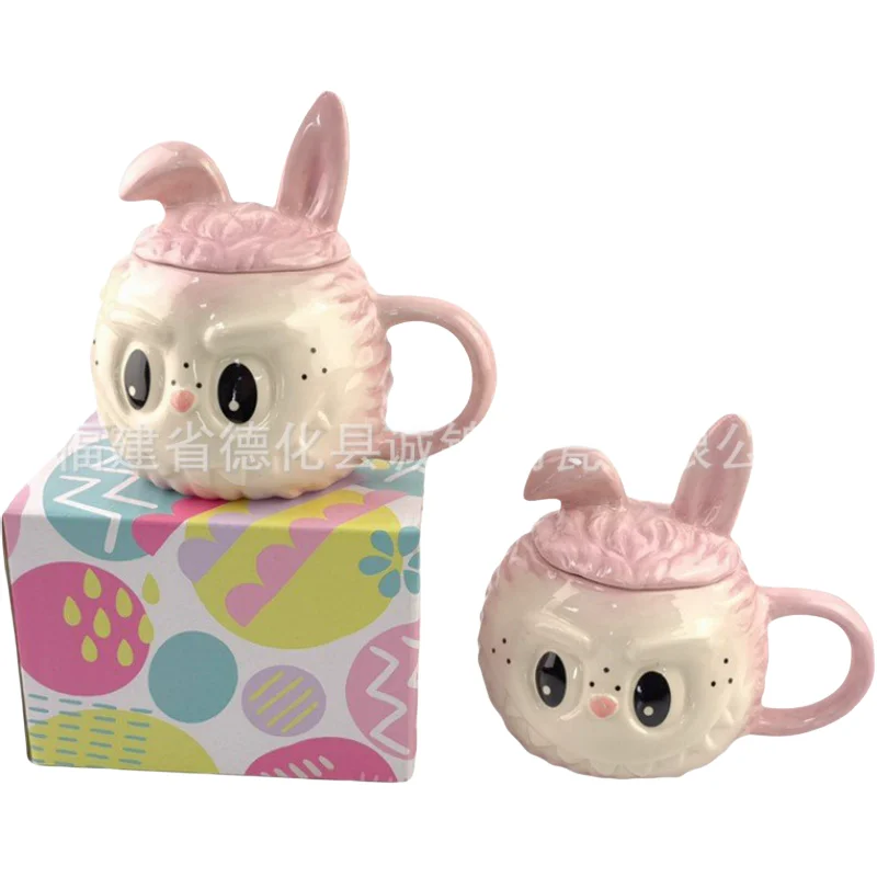 

Cartoon Rabbit Ceramic Cup 3d Creative Labubu Mug Breadfast Milk Coffee Cup Office Home Drinkware Kids Gifts Birthday Gift