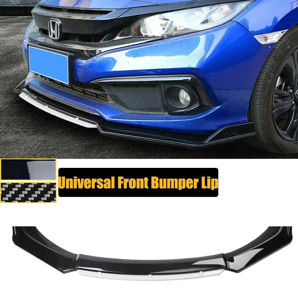 

Универсальный передний бампер для Honda Accord Civic Si Sedan, спойлер для губ, боковой сплиттер, дефлектор, комплект кузова, защита, автомобильные аксессуары