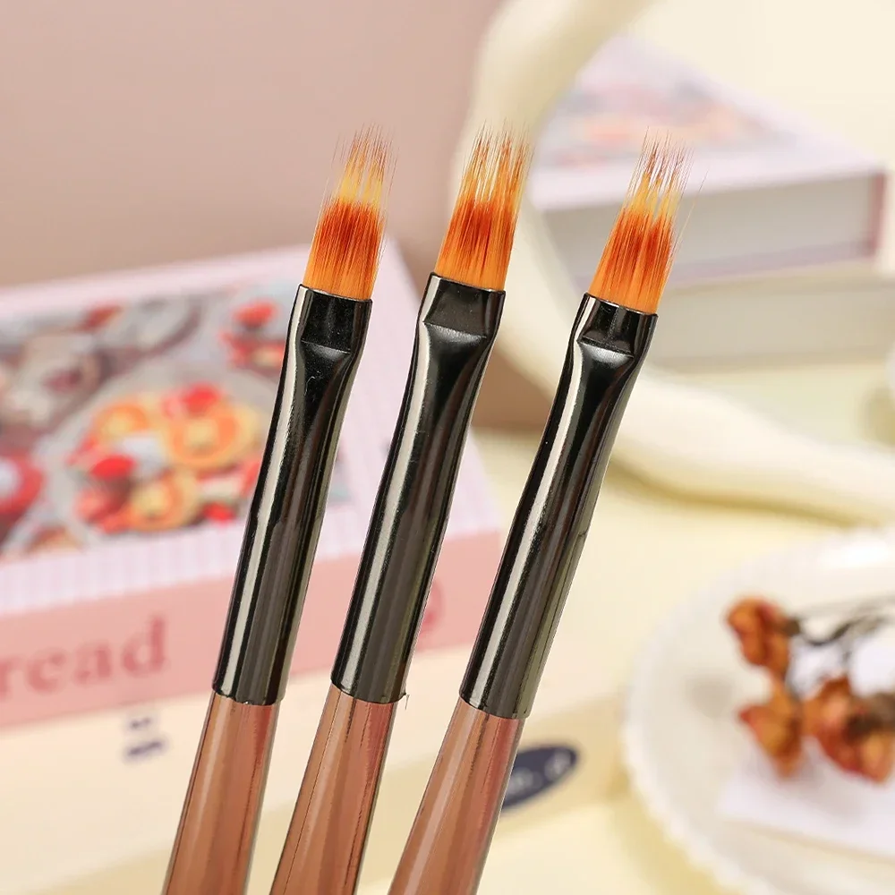 Soft Nail Art Liner Brush Double-end Microfiber Wool Professional Smudging Painting Gradient DIY Nails Gel Brushes Manicure Pen 4