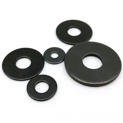 Premium Black Grade 8.8 Steel Oversized Flat Washers - 20pcs M6x18x1mm