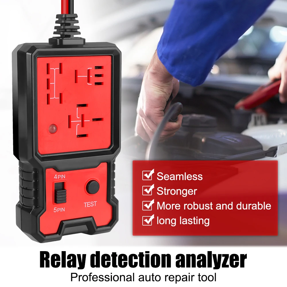 Car Relay Tester Universal 12V Car Relay Tester Electronic Automotive Relay Tester For Auto Battery Checker Alternator Analyzer Diagnostic Tool