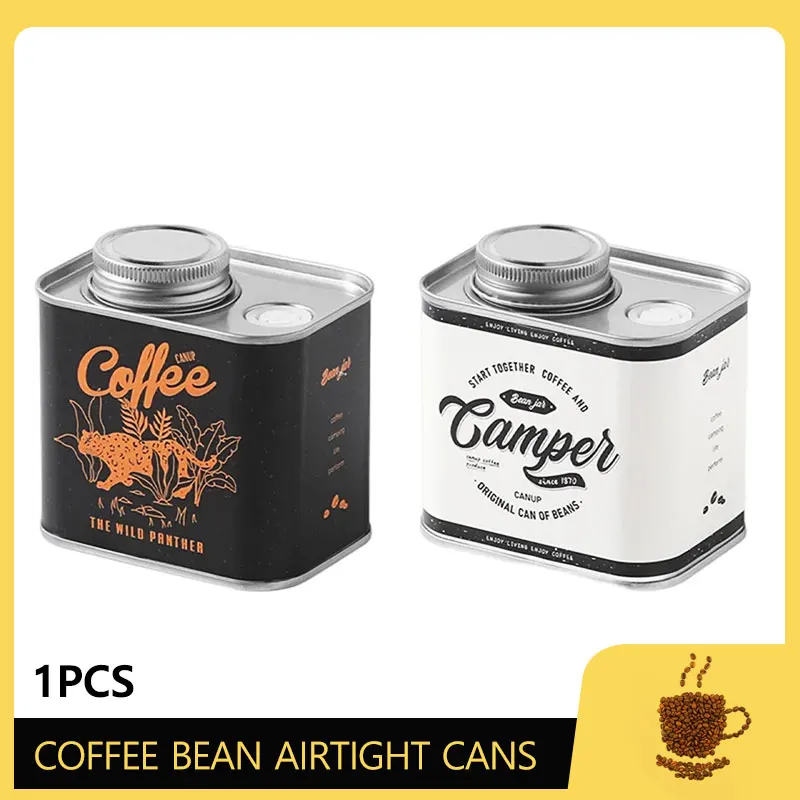 Coffee Bean Sealed Storage Can Portable Camping Tin Box Household Moisture-proof Food Grade Fresh-keeping Breathing Tin Can 1pc storage box storage jar storage can storage sets household storage sets