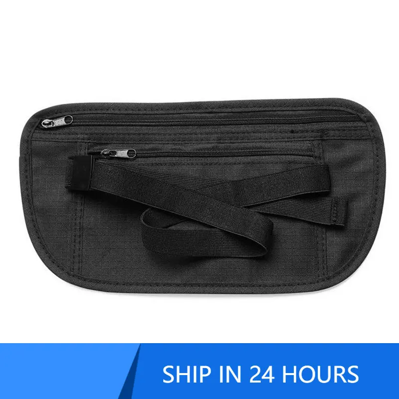 New 1PC Casual Bag For Men Women Invisible Travel Waist Packs Waist Pouch For Passport Money Belt Bag Hidden Security Wallet 40#