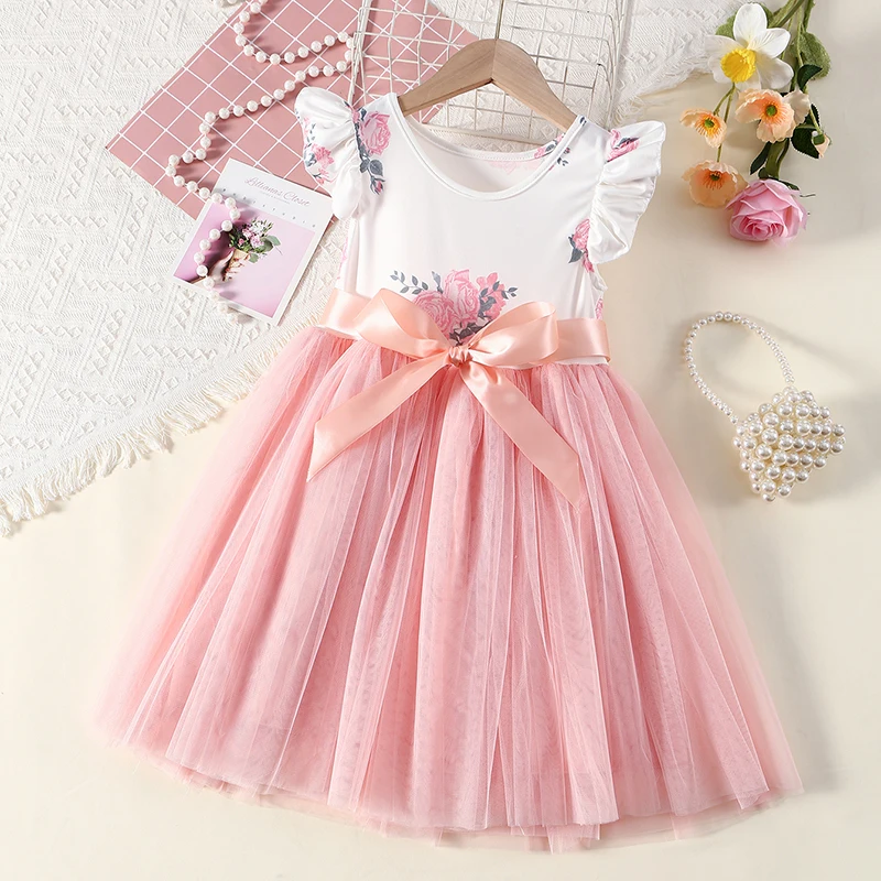 

Girls Casual Dress Princess Dress Gorgeous Dress Christmas Birthday Party Wedding Age 3-8 Years Old