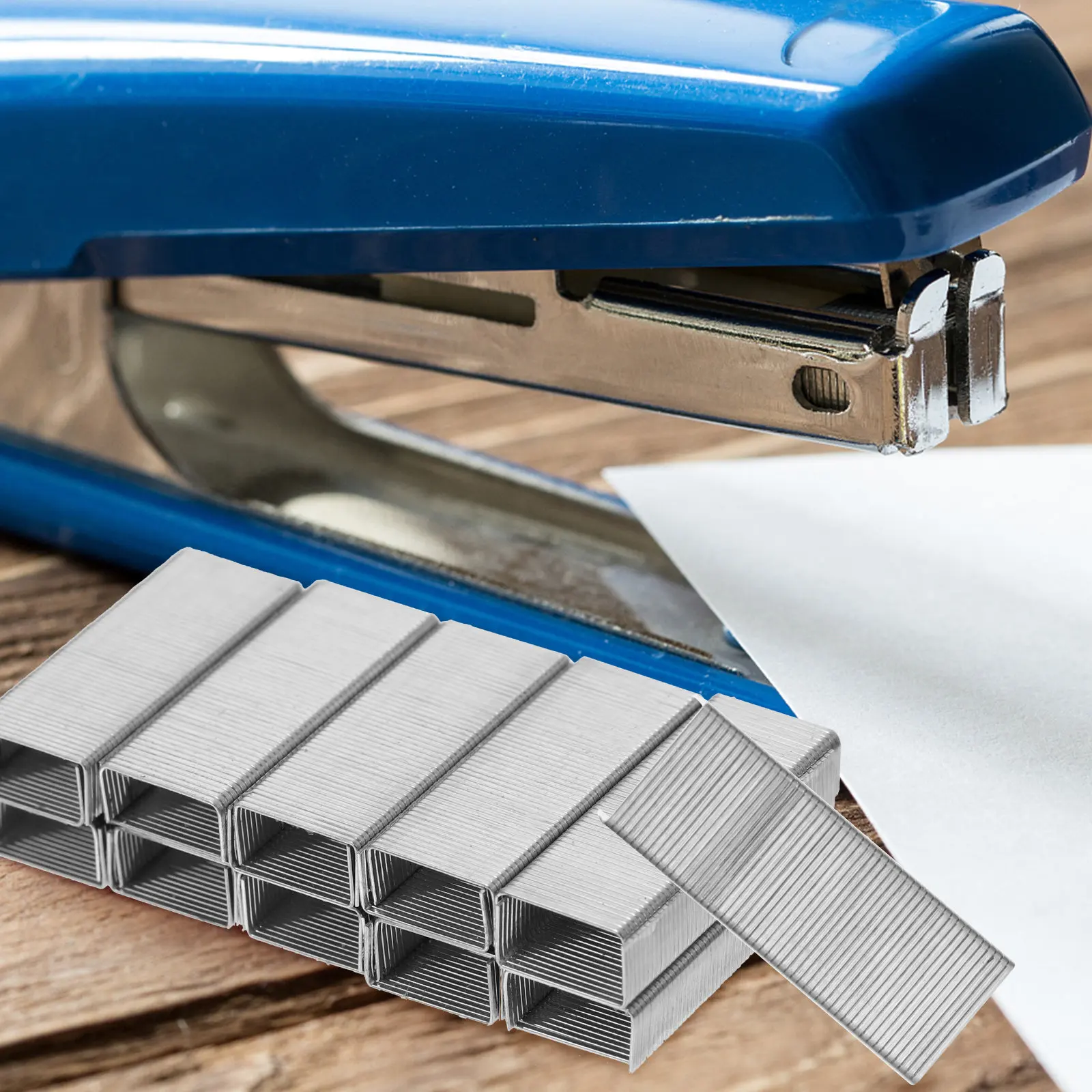 15박스 재사용 가능한 리필 스테이플 휴대용 핸드헬드 스테이플러용 미니 스테이플 금속 미끄럼 방지 일상용 바인더 파일 공급 사무용품